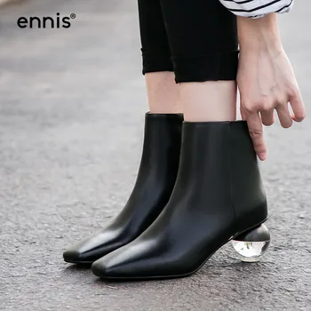 ENNIS 2019 European Genuine Leather Ankle Boots For Women Transparent Heels Booties Ladies Zipper Boots Autumn Shoes New A9131
ENNIS 2019 European Genuine Leather Ankle Boots For Women Transparent Heels Booties Ladies Zipper Boots Autumn Shoes New A9131