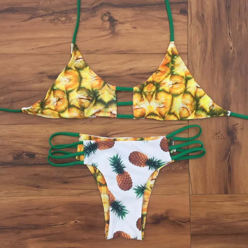 2018 Womens Reversible Bikinis Set Pineapple Print Brazilian Bikini Strappy Push Up Swimwears Sexy Swimsuits Bathing Suits E643
2018 Womens Reversible Bikinis Set Pineapple Print Brazilian Bikini Strappy Push Up Swimwears Sexy Swimsuits Bathing Suits E643