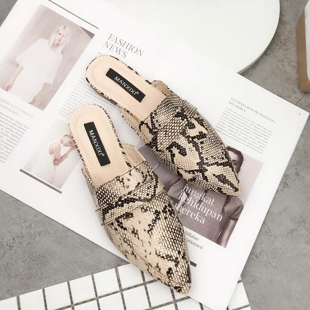 Dropshipping Summer Flats Mules Lady Sandals Slippers Serpentine Slip on Pointed Toe Women Mules Outdoor Woman Shoes Slides
Dropshipping Summer Flats Mules Lady Sandals Slippers Serpentine Slip on Pointed Toe Women Mules Outdoor Woman Shoes Slides