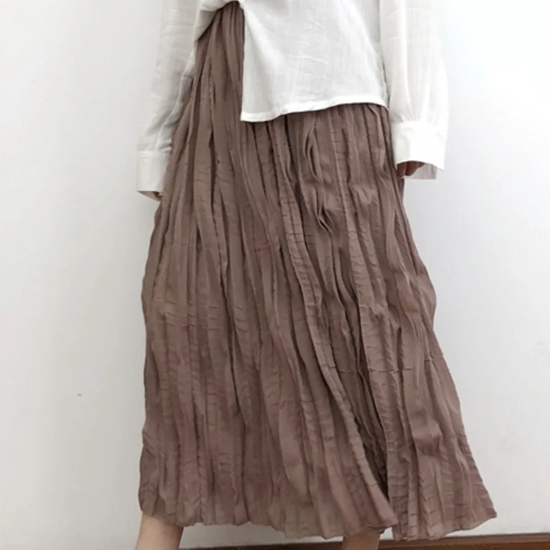 LANMREM 2019 New Solid Vintage Elastic Band Pleated Women Skirt Hot Sale Simple Personality Vintage Bottoms BC919
LANMREM 2019 New Solid Vintage Elastic Band Pleated Women Skirt Hot Sale Simple Personality Vintage Bottoms BC919
