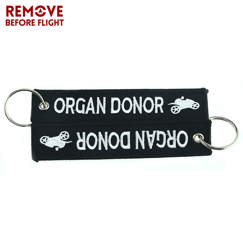 Fashion Jewelry Keychain for Cars and Motorcycles Embroidery Key Chain Key Fobs REMOVE BEFORE FLIGHT Black Keychain Tag0