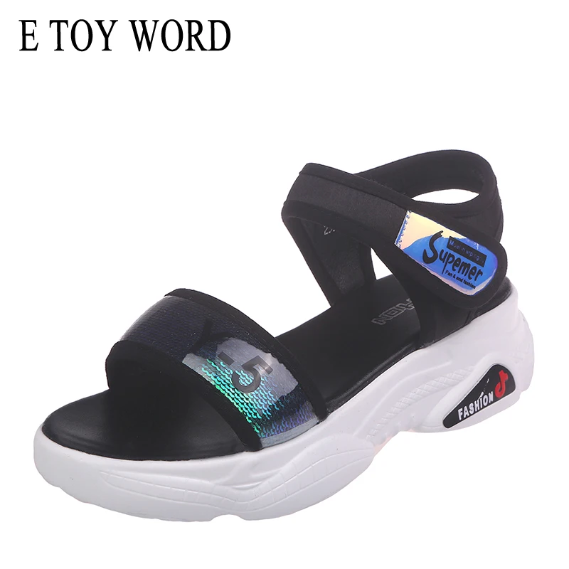 E TOY WORD Sandals Women 2019 New non-slip Hook & Loop Sandals Women Fashion Wild Platform Sandals Summer Beach women shoes
E TOY WORD Sandals Women 2019 New non-slip Hook & Loop Sandals Women Fashion Wild Platform Sandals Summer Beach women shoes