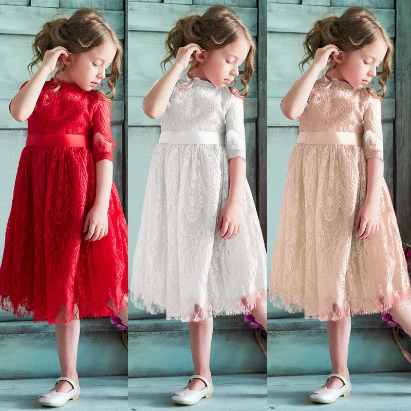 2019 Children Floral Embroidery Girls Dress For Princess Wedding Party Prom Costume Toddler Girls Dresses Kids Lace Clothing
2019 Children Floral Embroidery Girls Dress For Princess Wedding Party Prom Costume Toddler Girls Dresses Kids Lace Clothing