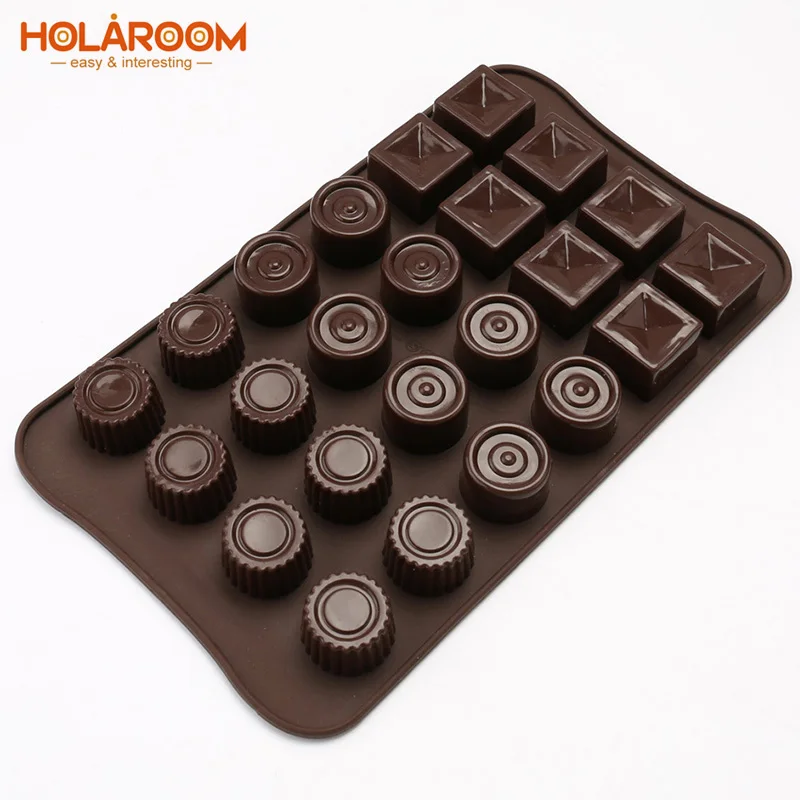 Holaroom Non-stick 24 Cavity Geometric Shape Silicone Chocolate Molds Jelly Ice Molds Cake Mould DIY Bakeware Baking Tools
Holaroom Non-stick 24 Cavity Geometric Shape Silicone Chocolate Molds Jelly Ice Molds Cake Mould DIY Bakeware Baking Tools