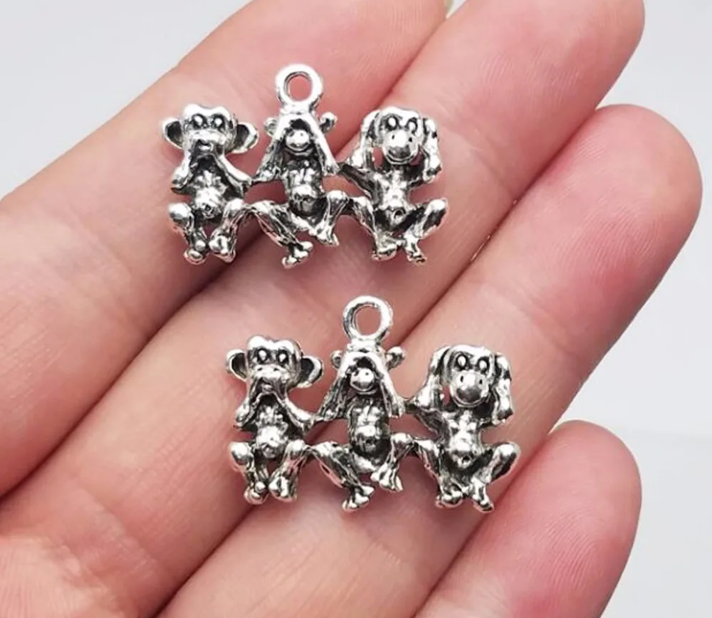 10pcs/lot--25x19mm, monkey chams,Antique Silver plated tone monkeys charms ,DIY supplies, Jewelry accessories
10pcs/lot--25x19mm, monkey chams,Antique Silver plated tone monkeys charms ,DIY supplies, Jewelry accessories