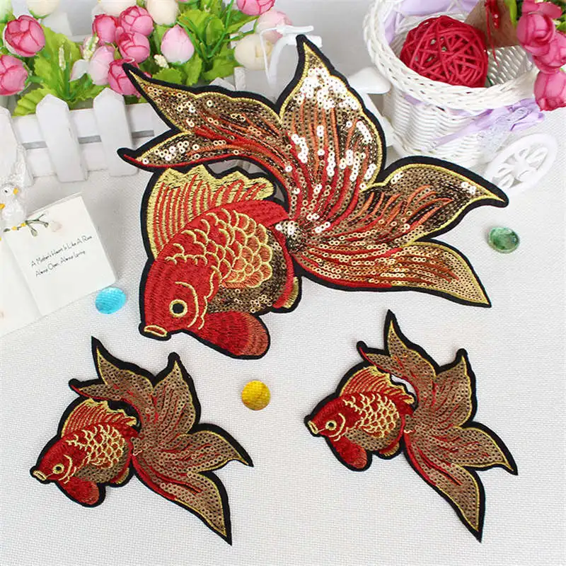 DoreenBeads Fish Embroidered Patches With Sequins Sew On For Clothing DIY Applique Stickers Clothes Sew Badges Chinese Style 1PC
DoreenBeads Fish Embroidered Patches With Sequins Sew On For Clothing DIY Applique Stickers Clothes Sew Badges Chinese Style 1PC