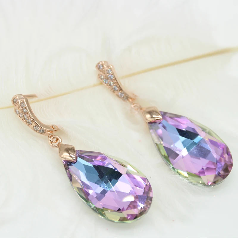 Drop crystal earrings long female temperament earrings gold plating flash ultra - Japanese and Korean personality with ear acces
Drop crystal earrings long female temperament earrings gold plating flash ultra - Japanese and Korean personality with ear acces