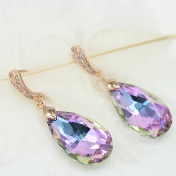 Drop crystal earrings long female temperament earrings gold plating flash ultra - Japanese and Korean personality with ear acces
Drop crystal earrings long female temperament earrings gold plating flash ultra - Japanese and Korean personality with ear acces