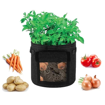 Gallon Garden Planting Bags Black Fabric Pots Plant Vegetable Potato Pouch Round Pot Container Grow Bag Garden Supplies
Gallon Garden Planting Bags Black Fabric Pots Plant Vegetable Potato Pouch Round Pot Container Grow Bag Garden Supplies