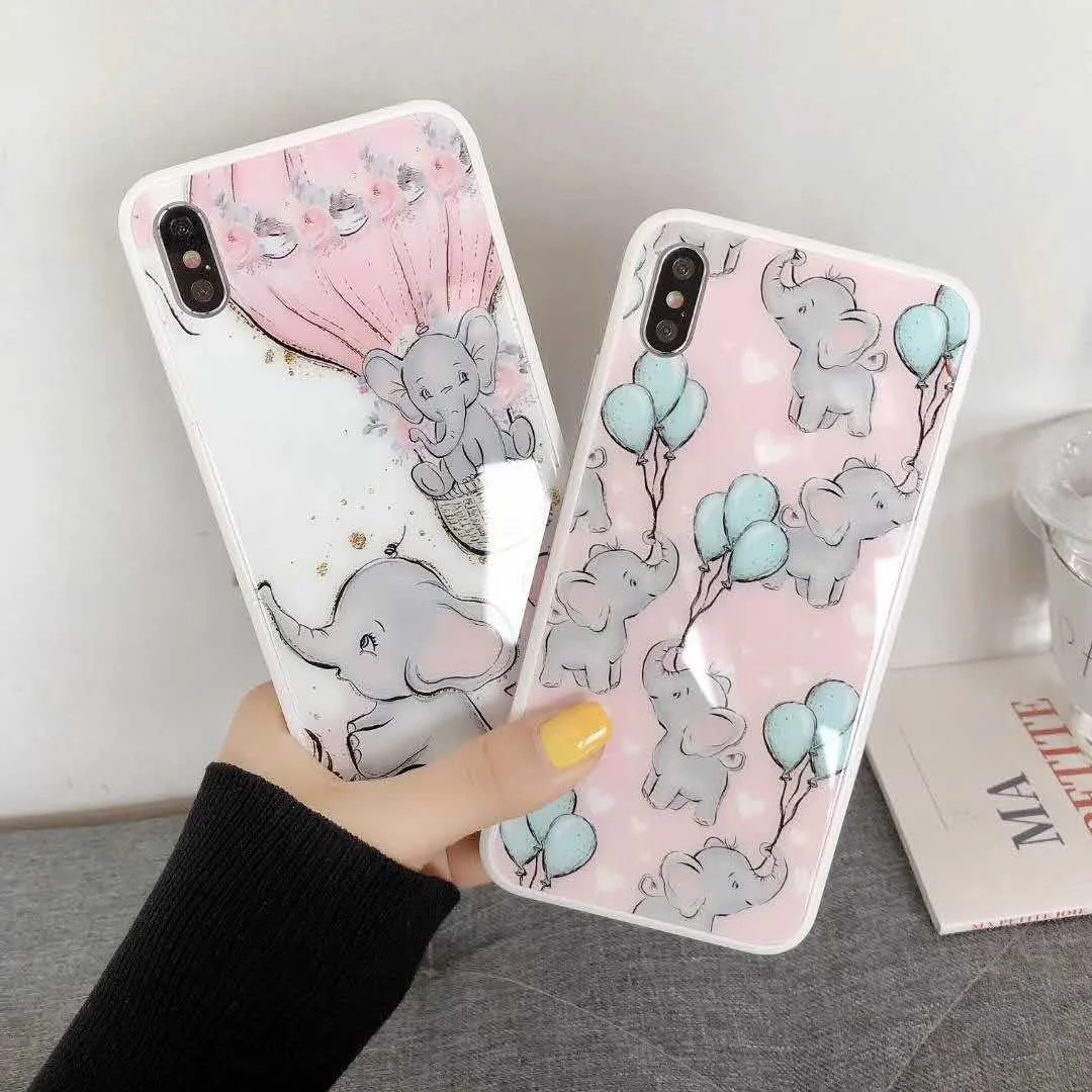 cute cartoon elephant color tempered glass phone case for iphone6s 7 8 plus x xs max xr ivory white soft edge tpu+PC shell cove
cute cartoon elephant color tempered glass phone case for iphone6s 7 8 plus x xs max xr ivory white soft edge tpu+PC shell cove