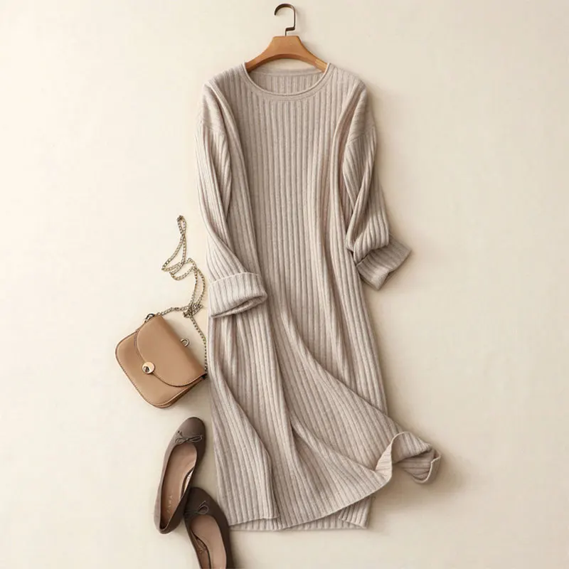 Sweater Dress Cashmere Fashion 2019 Autumn Winter Rib Knitting Sweter 100 Cashmere Dresses Sueter Women O-neck Pullovers Jumpers
Sweater Dress Cashmere Fashion 2019 Autumn Winter Rib Knitting Sweter 100 Cashmere Dresses Sueter Women O-neck Pullovers Jumpers