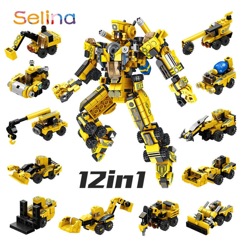 12 IN 1 Transformation Robot City Engineer Team Mech Building Blocks LegoINGlys Creator Truck Excavator Crane Car Model Bricks
12 IN 1 Transformation Robot City Engineer Team Mech Building Blocks LegoINGlys Creator Truck Excavator Crane Car Model Bricks