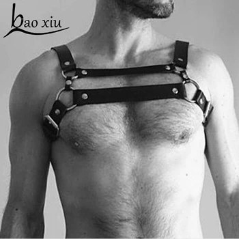 New Men PU Leather Black Shoulder Body Belt Chest Harness Adjustable Costume Belt for Men's Sexy Corset Bondage Lingerie Belts
New Men PU Leather Black Shoulder Body Belt Chest Harness Adjustable Costume Belt for Men's Sexy Corset Bondage Lingerie Belts