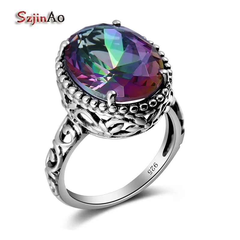 Szjinao Russia fashion jewelry Rainbow Topaz 100% 925 Sterling Silver Rings For Women Birthday Gift Vintage Accessories
Szjinao Russia fashion jewelry Rainbow Topaz 100% 925 Sterling Silver Rings For Women Birthday Gift Vintage Accessories