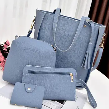 4Pcs/set Shoulder Bags Messenger Bag Handbag Casual Purse Fashion Tassel Woman Bag
4Pcs/set Shoulder Bags Messenger Bag Handbag Casual Purse Fashion Tassel Woman Bag