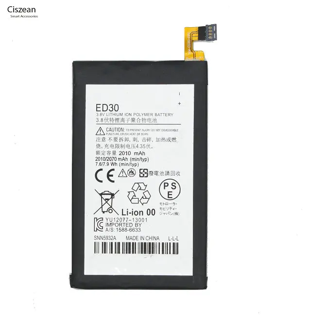 Ciszean 2010mAh ED30 Replacement Battery For Motorola Moto G G2 XT1028 XT1032 XT1033 XT1034 XT1068 Batteria Batterij Batteries
Ciszean 2010mAh ED30 Replacement Battery For Motorola Moto G G2 XT1028 XT1032 XT1033 XT1034 XT1068 Batteria Batterij Batteries