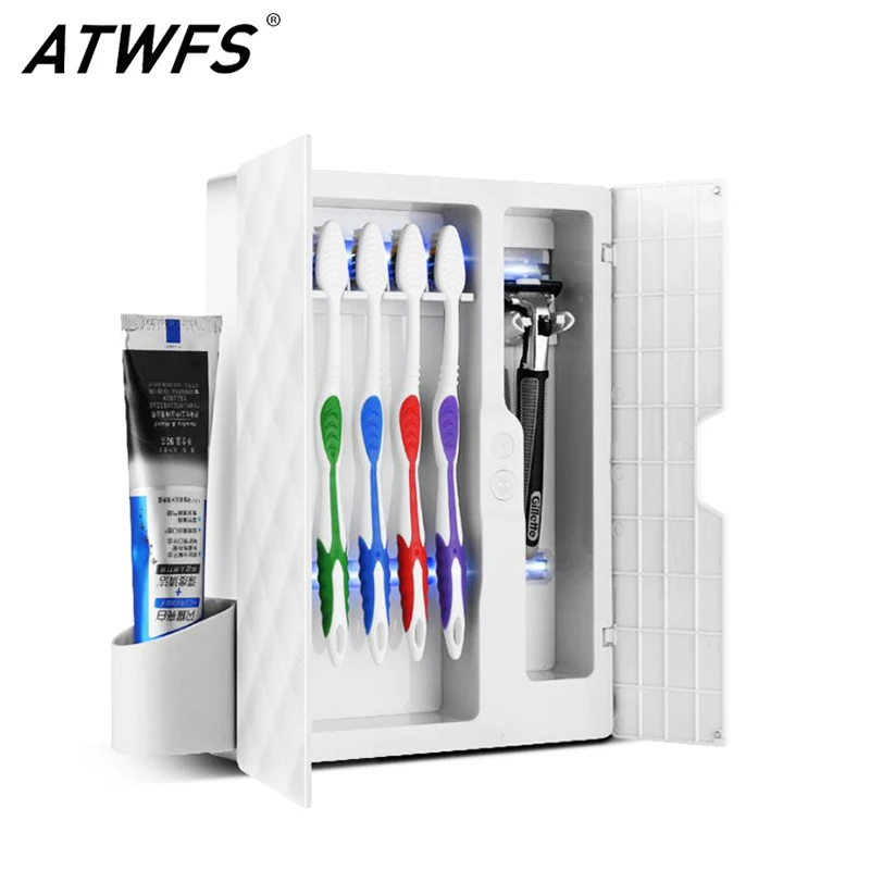 ATWFS Toothbrush UV Sterilizer Box Esterilizador uv Light Ultraviolet Tooth Brush Holder Teeth Brush Disinfector Bathroom Sets
ATWFS Toothbrush UV Sterilizer Box Esterilizador uv Light Ultraviolet Tooth Brush Holder Teeth Brush Disinfector Bathroom Sets