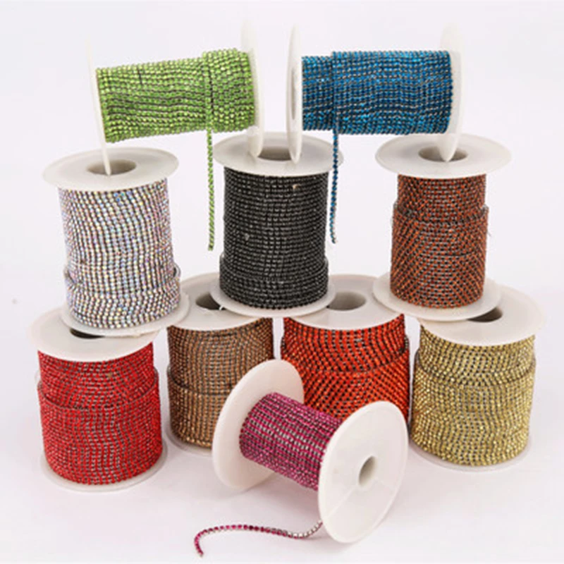 Color Crystal Rhinestone Cup Chain Silver Based Densify Claw Rhinestones Cup Chain Sew On Glue On Trim DIY for Clothes Dress
Color Crystal Rhinestone Cup Chain Silver Based Densify Claw Rhinestones Cup Chain Sew On Glue On Trim DIY for Clothes Dress