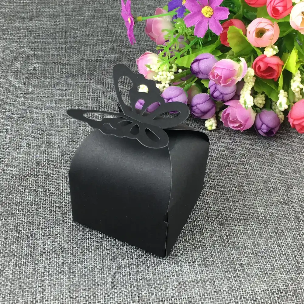 butterfly box wedding candy chocolate cookie printed packaging
