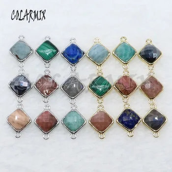 Natural stone pendant double hoops stone charms square simple style colorful stone elegant jewelry gift for lady 4744
Natural stone pendant double hoops stone charms square simple style colorful stone elegant jewelry gift for lady 4744