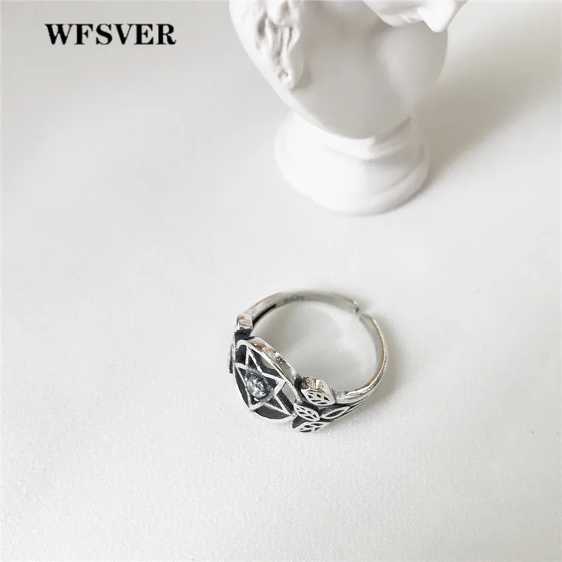 WFSVER korea style 925 sterling silver ring for women pentagram with white crystal ring opening adjustable fine jewelry gift
WFSVER korea style 925 sterling silver ring for women pentagram with white crystal ring opening adjustable fine jewelry gift