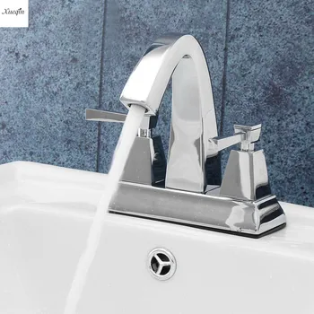Luxury Brass Bathroom Basin Faucet Double Handle Two Holes Water Tap Chrome Deck Mounted Hot and Cold Water Sink Mixer Tap
Luxury Brass Bathroom Basin Faucet Double Handle Two Holes Water Tap Chrome Deck Mounted Hot and Cold Water Sink Mixer Tap