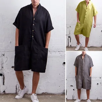 Men Casual Oversized Loose Jumpsuit Short Sleeve Cargo Shorts Summer Playsuit IK88
Men Casual Oversized Loose Jumpsuit Short Sleeve Cargo Shorts Summer Playsuit IK88