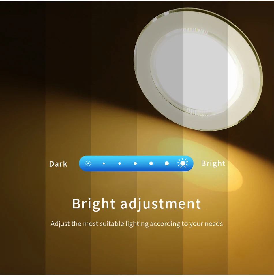 LED Round RGB Downlight Recessed Lamp 5W 10W Remote Control Multiple Model Colors AC110V 240V Indoor Ambient Light Party Bar KTV