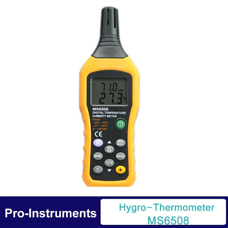 Industrial Digital Humidity Meter Thermometer Hygro-thermometer Thermo-hygrometer Wet Bulb Dew Point Temperature MS6508 Industrial Digital Humidity Meter Thermometer Hygro-thermometer Thermo-hygrometer Wet Bulb Dew Point Temperature MS6508<br><br>Aliexpress