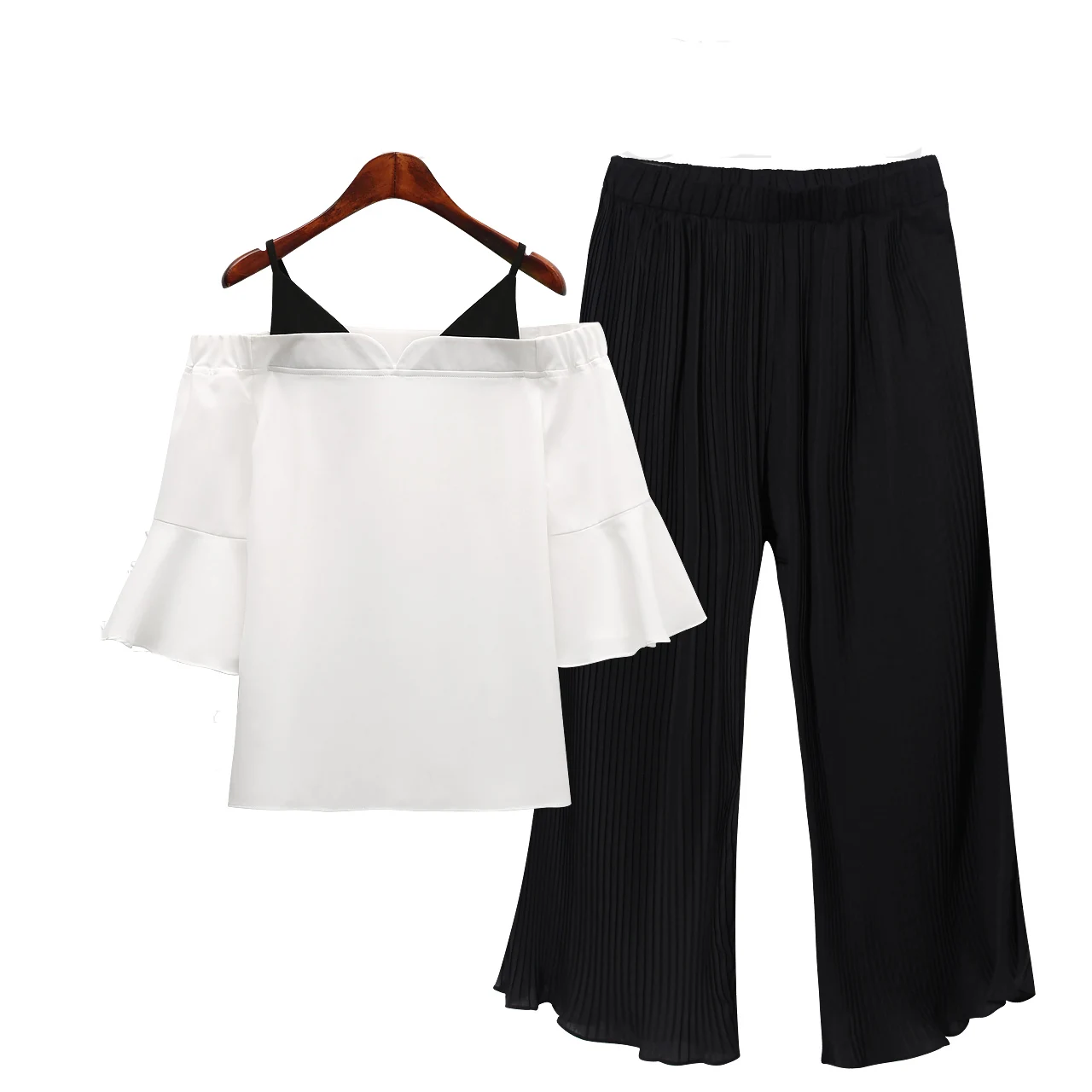 2017 New Spring Style Women Clothing Fashion Loose Sets Chiffon Tops Plus Size Slim Wide Leg Pants Two Pieces Casual Sets Female
2017 New Spring Style Women Clothing Fashion Loose Sets Chiffon Tops Plus Size Slim Wide Leg Pants Two Pieces Casual Sets Female