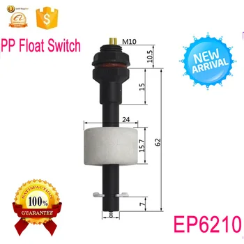 Free shipping 50pcs/lot M10*62MM PP mini Liquid water level sensor controller Sensor electronic water float switch EP6210
Free shipping 50pcs/lot M10*62MM PP mini Liquid water level sensor controller Sensor electronic water float switch EP6210