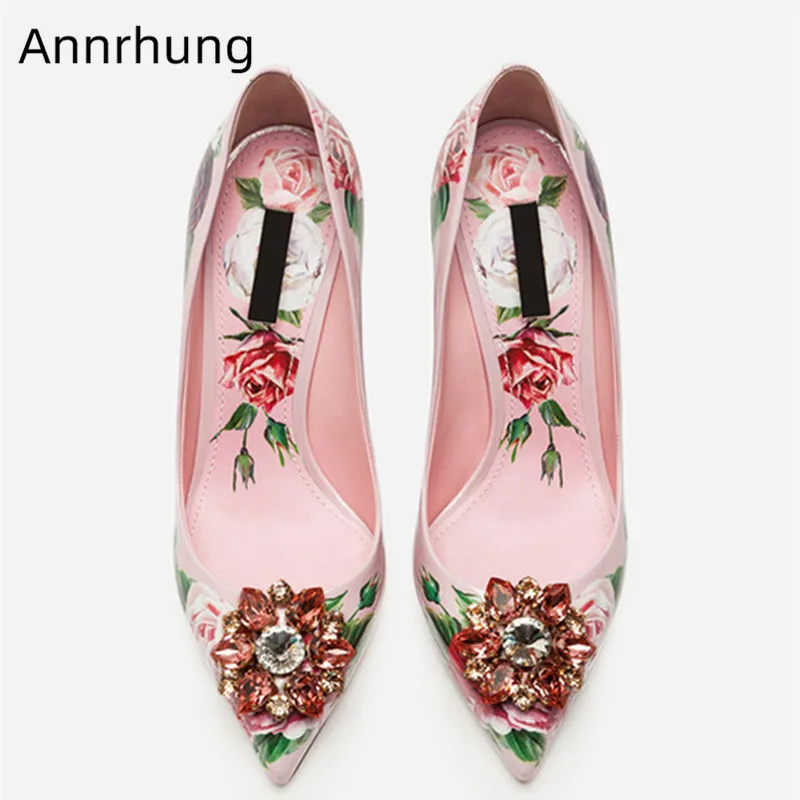 Sweet Pink Flats Printed Crystal Flower Shoes Women Concise Pointed Toe Flat Heels Slim Mules Floral Print Wedding Shoes Woman
Sweet Pink Flats Printed Crystal Flower Shoes Women Concise Pointed Toe Flat Heels Slim Mules Floral Print Wedding Shoes Woman