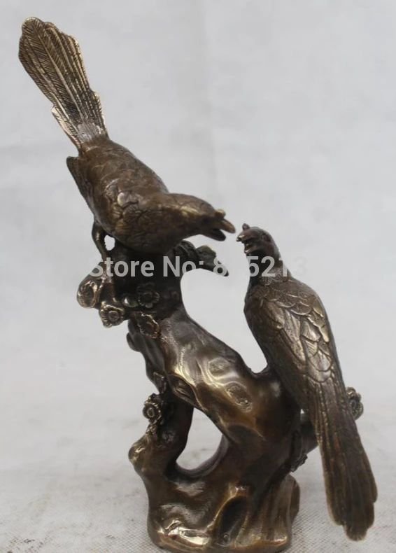 bi0011634 9"Chinese Folk Bronze excellent Lucky Lifelike beautiful Two magpie Statue
bi0011634 9"Chinese Folk Bronze excellent Lucky Lifelike beautiful Two magpie Statue