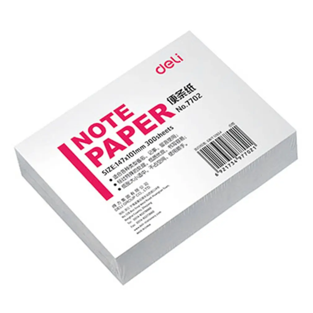 DELI 300 Sheets Portable Note Paper Memo Paper Self Adhesive Memo Pad School Office Stationery Sticky Notes White
DELI 300 Sheets Portable Note Paper Memo Paper Self Adhesive Memo Pad School Office Stationery Sticky Notes White