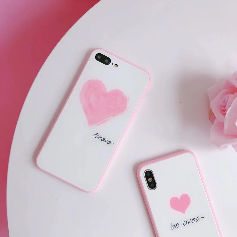 Phone case Pink Series Love Heart Tempered Glass Case For iPhone 7 8 Plus 6 6s Plus X XS MAX XR Case Protective Fashion Cover
Phone case Pink Series Love Heart Tempered Glass Case For iPhone 7 8 Plus 6 6s Plus X XS MAX XR Case Protective Fashion Cover