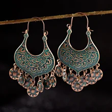 Ethnic Retro Green Carved Copper Earrings Boucle D’oreille India Jhumka Jhumki Tassel Bronze Carved Earrings Tibetan Jewelry
Ethnic Retro Green Carved Copper Earrings Boucle D’oreille India Jhumka Jhumki Tassel Bronze Carved Earrings Tibetan Jewelry