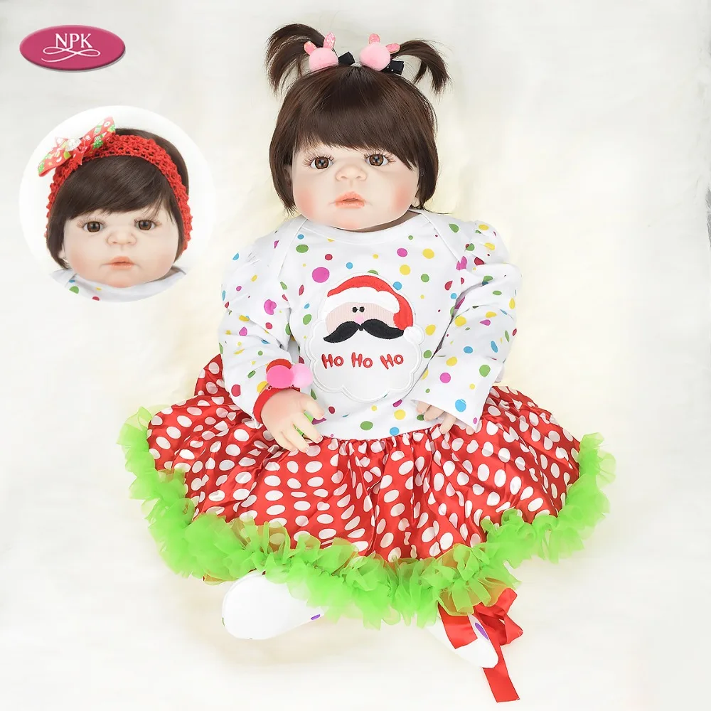 NPK 57CM Reborn Baby Doll Toy For Girls Real Full Silicone Body Lifelike Toddler Newborn Babies Dolls Children Christmas Gifts
NPK 57CM Reborn Baby Doll Toy For Girls Real Full Silicone Body Lifelike Toddler Newborn Babies Dolls Children Christmas Gifts