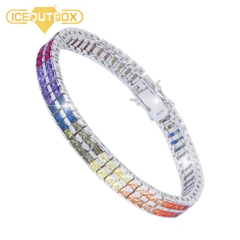 Exquisite Double Rainbow Crystal Bracelet Top Quality Rhinestone 925 Sterling Silver Bangle For Women Elegant Wedding Jewelry
Exquisite Double Rainbow Crystal Bracelet Top Quality Rhinestone 925 Sterling Silver Bangle For Women Elegant Wedding Jewelry