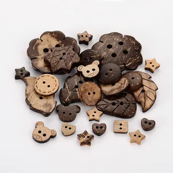 Jewelry DIY Findings Coconut Buttons, Mixed Style, Coffee, 9~38x10~38x3~5mm, Hole: 1~4mm
Jewelry DIY Findings Coconut Buttons, Mixed Style, Coffee, 9~38x10~38x3~5mm, Hole: 1~4mm