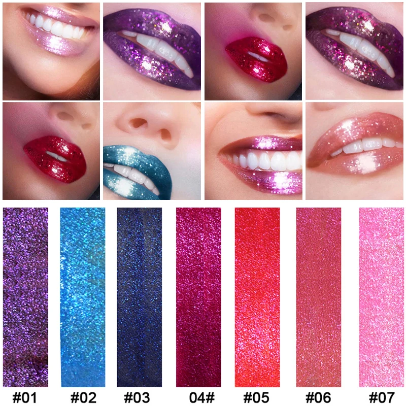 7 Colors Shiny Lipstick Liquid Waterproof Long Lasting Diamond Pearl Glitter Lip Gloss Shimmer Lipgloss Makeup Lips Pigment
7 Colors Shiny Lipstick Liquid Waterproof Long Lasting Diamond Pearl Glitter Lip Gloss Shimmer Lipgloss Makeup Lips Pigment