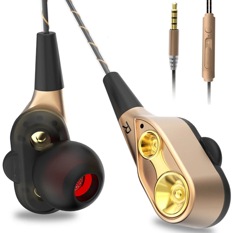 3.5mm Wired Headphones High Bass Dual Drive stereo In-Ear Earphones with Microphone Computer Earbuds for phone fone de ouvido
3.5mm Wired Headphones High Bass Dual Drive stereo In-Ear Earphones with Microphone Computer Earbuds for phone fone de ouvido