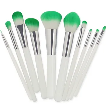 Pro Makeup Brush Set 10Pcs High Quality Wood Handle Make Up Brushes Green Hair Contour Concealer Powder Foundation Brush
Pro Makeup Brush Set 10Pcs High Quality Wood Handle Make Up Brushes Green Hair Contour Concealer Powder Foundation Brush