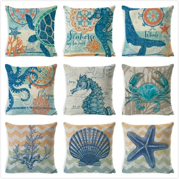 Sea Theme Cushion Cover Beach Pillow Covers Cotton Linen Nautical Throw Pillowcases Sea Theme Coastal Throw Pillowcase 45*45cm
Sea Theme Cushion Cover Beach Pillow Covers Cotton Linen Nautical Throw Pillowcases Sea Theme Coastal Throw Pillowcase 45*45cm