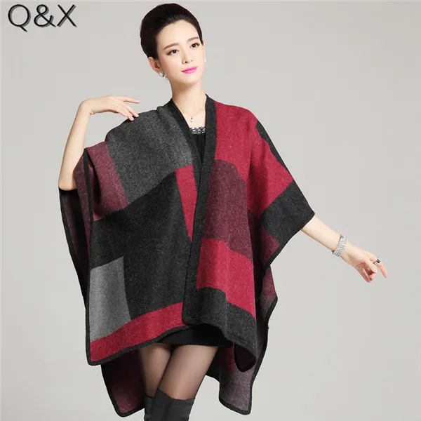 SC113 2018 Lady Knitted Thick Poncho Autumn Blanket Winter Shawl Fashion Striped Cardigans Casual Wrap Open Stitch Tassel Cloak
SC113 2018 Lady Knitted Thick Poncho Autumn Blanket Winter Shawl Fashion Striped Cardigans Casual Wrap Open Stitch Tassel Cloak