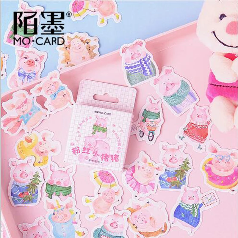 Lovely Pink Pig Character Decorative Stickers Adhesive Stickers DIY Decoration Diary Stationery Stickers Children Gift 46Pcs/box
Lovely Pink Pig Character Decorative Stickers Adhesive Stickers DIY Decoration Diary Stationery Stickers Children Gift 46Pcs/box