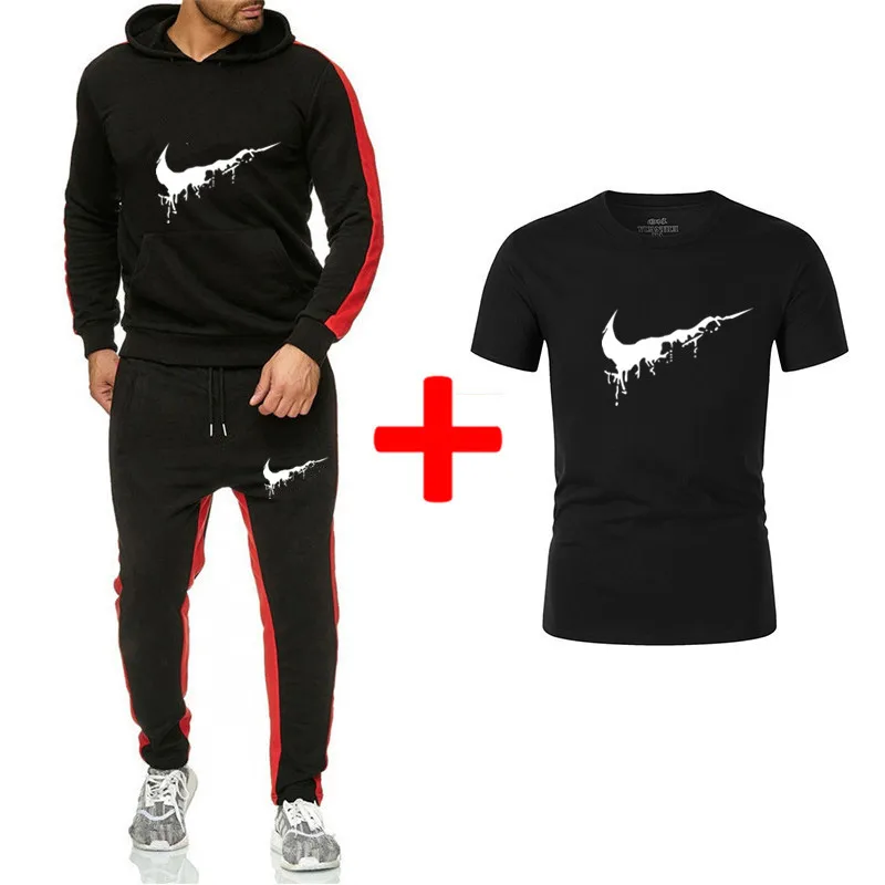 Newest Brand Tracksuit men streetwear pullover Sportswear All Cotton Fleece Thick hoodie+T Shirt+Pants 3 Piece Set Sporting Suit
Newest Brand Tracksuit men streetwear pullover Sportswear All Cotton Fleece Thick hoodie+T Shirt+Pants 3 Piece Set Sporting Suit