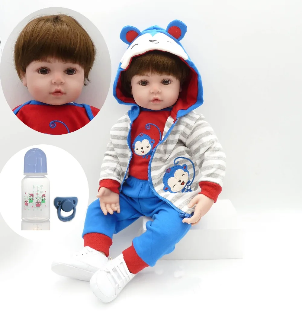 Bebe 22" 58cm real boy reborn soft silicone vinyl reborn baby dolls high quality children gift dolls alive bonecas
Bebe 22" 58cm real boy reborn soft silicone vinyl reborn baby dolls high quality children gift dolls alive bonecas