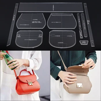 Acrylic Stencil Leather Handmade Craft Women`s Shoulder Bag Sewing Pattern Template Sewing Accessories with Holes 20x15x10cm
Acrylic Stencil Leather Handmade Craft Women`s Shoulder Bag Sewing Pattern Template Sewing Accessories with Holes 20x15x10cm