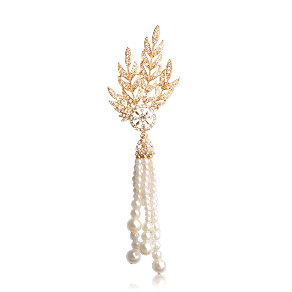 Funmor Micro Pave Cubic Zircon Flower Brooches Gold Color Imitation Pearl Tassel Collar Clip Hijab Pins Women Men Copper Brooch
Funmor Micro Pave Cubic Zircon Flower Brooches Gold Color Imitation Pearl Tassel Collar Clip Hijab Pins Women Men Copper Brooch