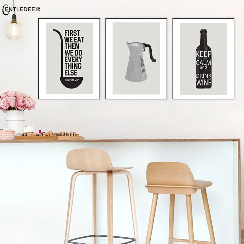 Modern Black And White Coffee Mug Posters And Printed Canvas Painting Wall Art Are Used In The Cafe Kitchen For Home Decoration
Modern Black And White Coffee Mug Posters And Printed Canvas Painting Wall Art Are Used In The Cafe Kitchen For Home Decoration